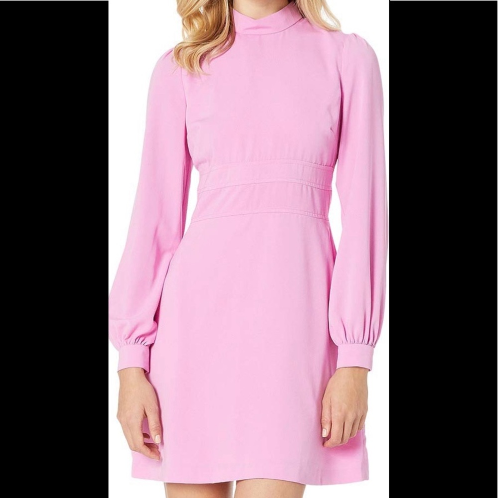 💗💗NWT Jill Stuart Pink Long sleeve dress with back zipper & pockets 💗 size 10